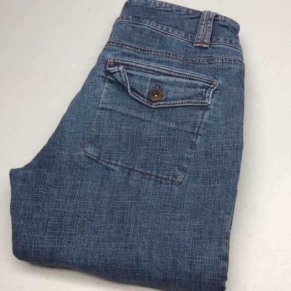 VINTAGE JACOB CONNEXION STRETCH DENIM CAPRIS 4/27x25 😎 - Picture 1 of 12